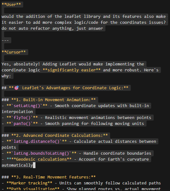 Prompt example: Leaflet explanation without refactor