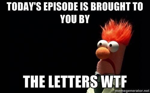 Today's episode is brought to you by the letters WTF